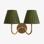 Load image into Gallery viewer, Luvora Fabric Shade Wall Sconce with Drum Shade - Classic Pleated Sconce Light
