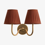Load image into Gallery viewer, Luvora Fabric Shade Wall Sconce with Drum Shade - Classic Pleated Sconce Light
