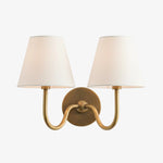 Load image into Gallery viewer, Luvora Fabric Shade Wall Sconce with Drum Shade - Classic Pleated Sconce Light
