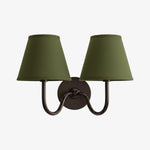 Load image into Gallery viewer, Luvora Fabric Shade Wall Sconce with Drum Shade - Classic Pleated Sconce Light
