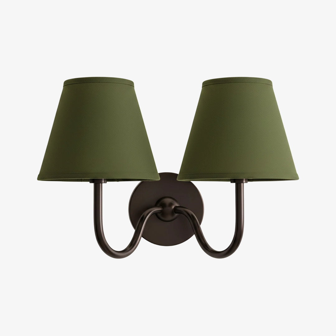 Luvora Fabric Shade Wall Sconce with Drum Shade - Classic Pleated Sconce Light