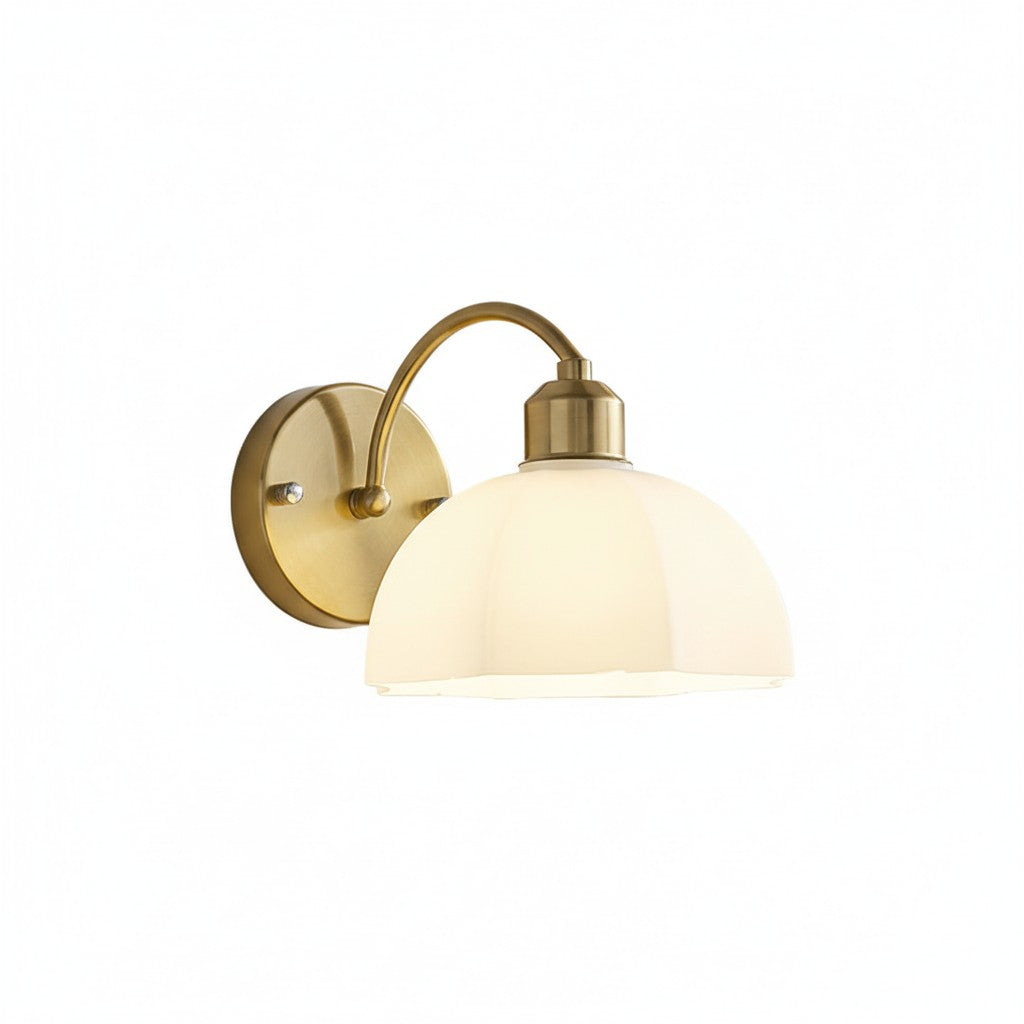 Radiica Speckled Ceramic Dome Wall Sconce – Minimalist Nordic Style Wall Light for Bedroom & Hallway