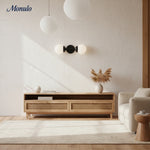 Cargar imagen en el visor de la Galería, Aplique de pared geométrico moderno Lumio Globe – Elegante lámpara de tocador Art Déco para tocador o pasillo