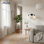 Charger l'image dans la visionneuse de galerie, Applique murale géométrique linéaire Lumio Globe – Luminaire moderne pour salle de bain, idéal pour les zones miroir et lavabo