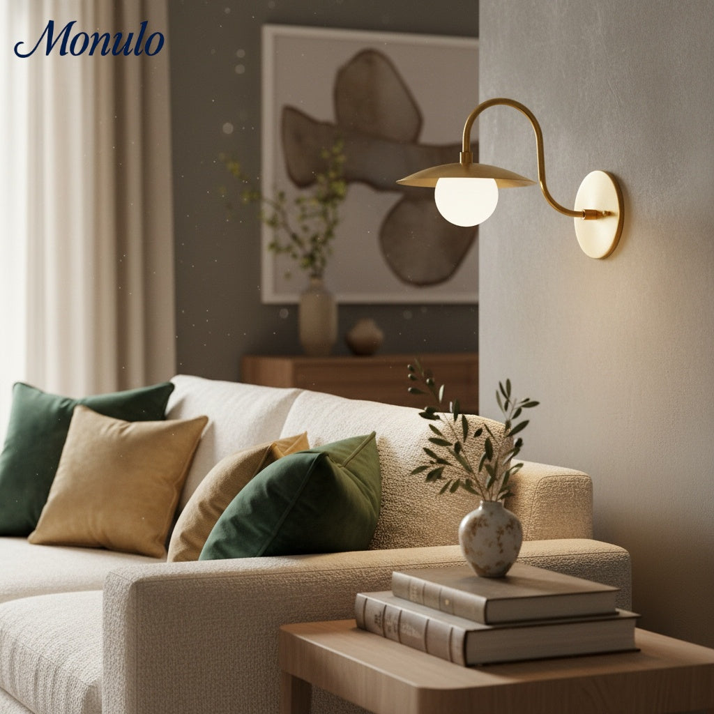 Applique murale Curva Metal Opal Globe – Applique murale contemporaine au design sculptural pour la maison