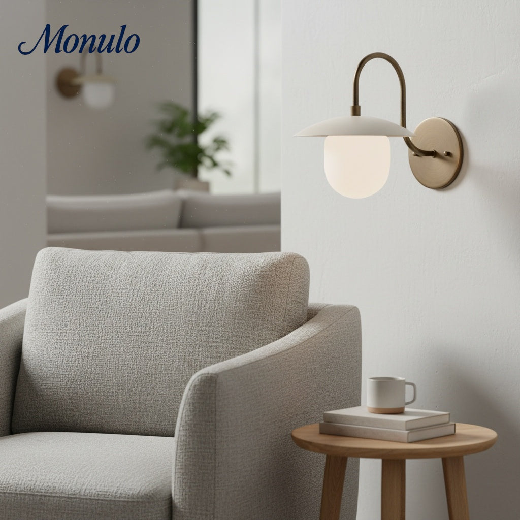 Applique murale Curva Metal Opal Globe – Applique murale contemporaine au design sculptural pour la maison