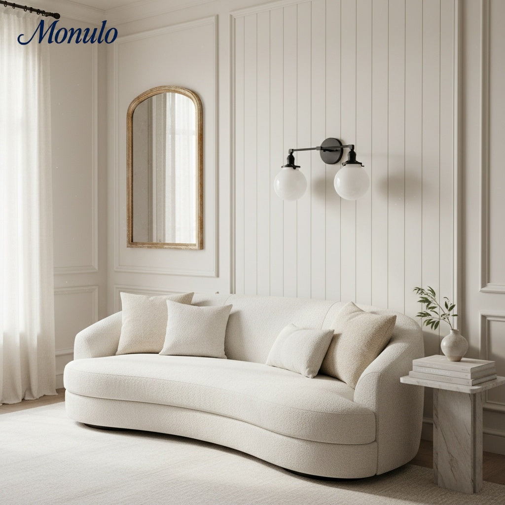 Applique murale géométrique linéaire Lumio Globe – Luminaire moderne pour salle de bain, idéal pour les zones miroir et lavabo