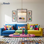 Bild in Gallery-Viewer laden, Verdura schlanke Glasstange 3-Licht-Pendelleuchte – moderner Messing-Kronleuchter für Esszimmer &amp; Wohnzimmer
