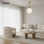 Charger l'image dans la visionneuse de galerie, Suspension linéaire élégante en verre Glorica – Luminaire de plafond Art déco moderne pour salles à manger et cuisines