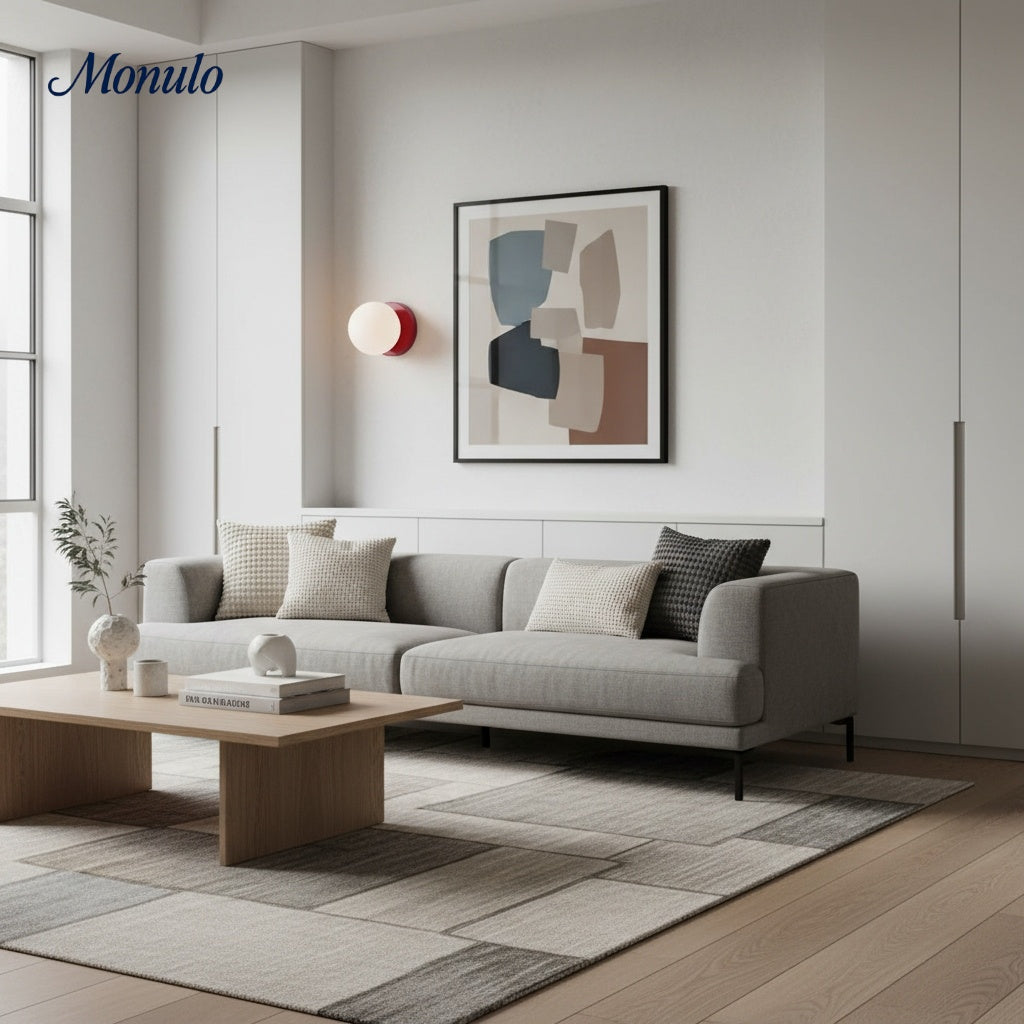 Rivolence Minimalistischer Flüssiger Moderner Runder Wandleuchter – Moderne Innenakzentbeleuchtung für Schlafzimmer oder Arbeitszimmer