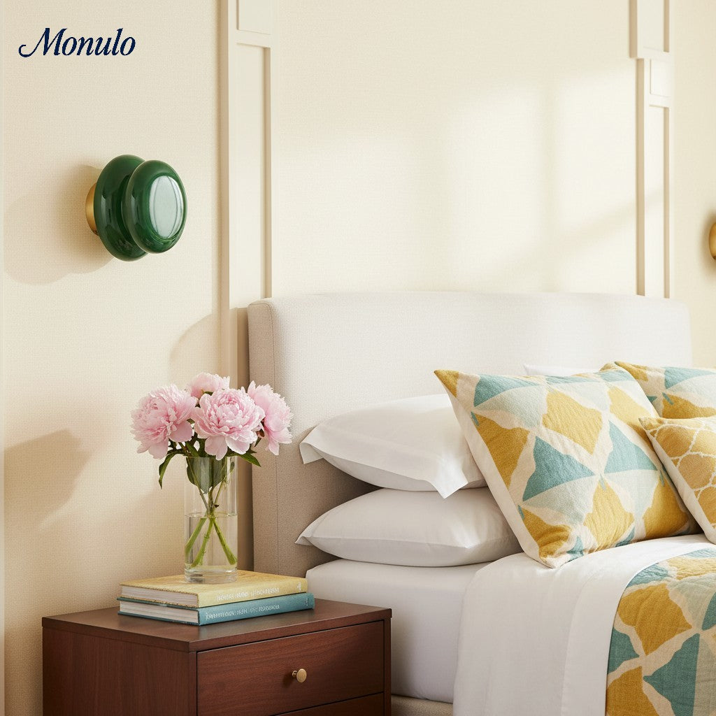 Aplique de pared Coloria Modern Colorful Opal Glass Globe – Ideal para salas de estar y dormitorios