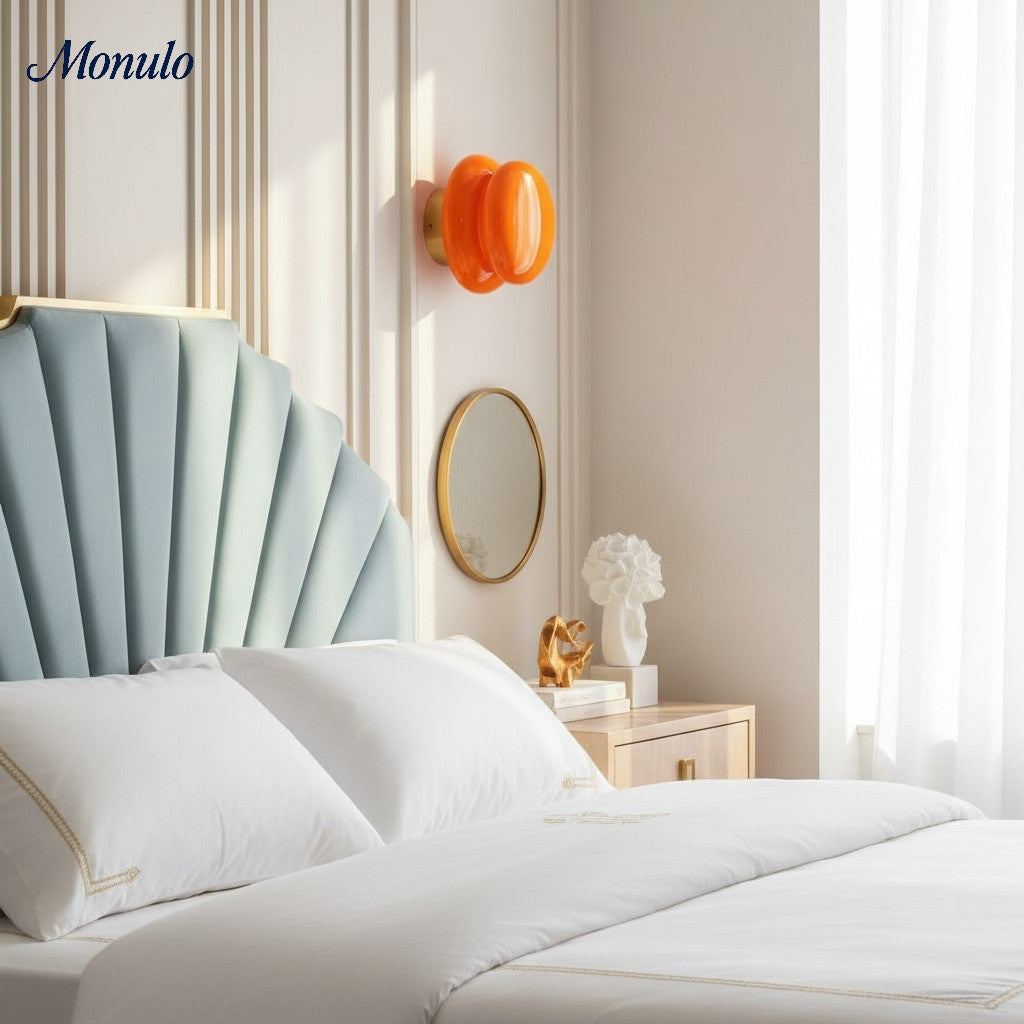 Aplique de pared Coloria Modern Colorful Opal Glass Globe – Ideal para salas de estar y dormitorios