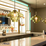 Load image into Gallery viewer, Koloro Colored Glass Shade Pendant Lamp – Adjustable Suspension Modern Interior Lighting Fixture
