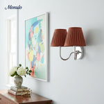 Load image into Gallery viewer, Luvora Fabric Shade Wall Sconce with Drum Shade - Classic Pleated Sconce Light
