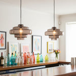 Load image into Gallery viewer, Koloro Colored Glass Shade Pendant Lamp – Adjustable Suspension Modern Interior Lighting Fixture
