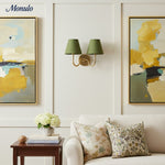 Load image into Gallery viewer, Luvora Fabric Shade Wall Sconce with Drum Shade - Classic Pleated Sconce Light
