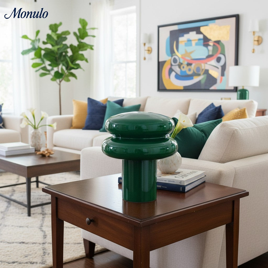 Lámpara de cristal opalino minimalista Coloria: iluminación suave para el dormitorio