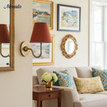 Load image into Gallery viewer, Luvora Fabric Shade Wall Sconce with Drum Shade - Classic Pleated Sconce Light
