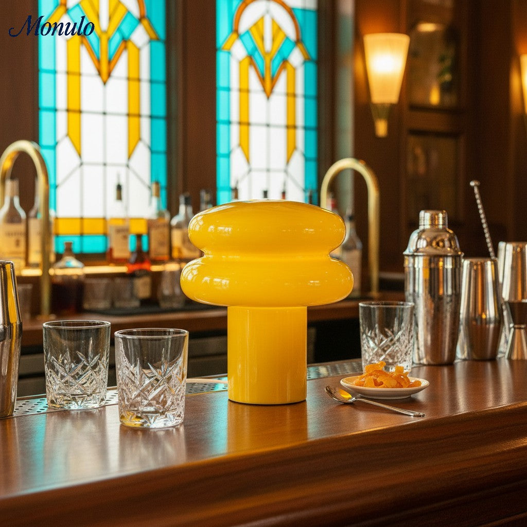 Lámpara de cristal opalino minimalista Coloria: iluminación suave para el dormitorio