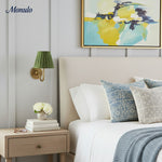 Load image into Gallery viewer, Luvora Fabric Shade Wall Sconce with Drum Shade - Classic Pleated Sconce Light
