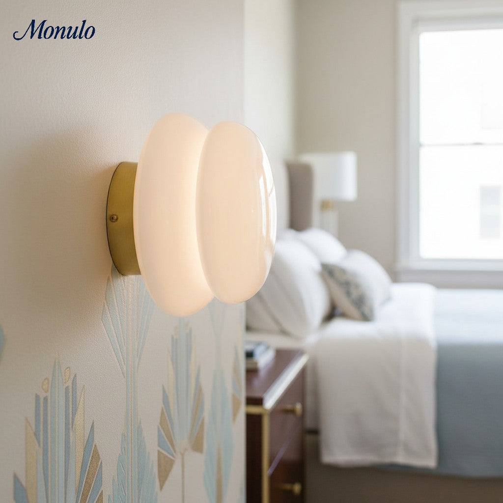 Aplique de pared Coloria Modern Colorful Opal Glass Globe – Ideal para salas de estar y dormitorios