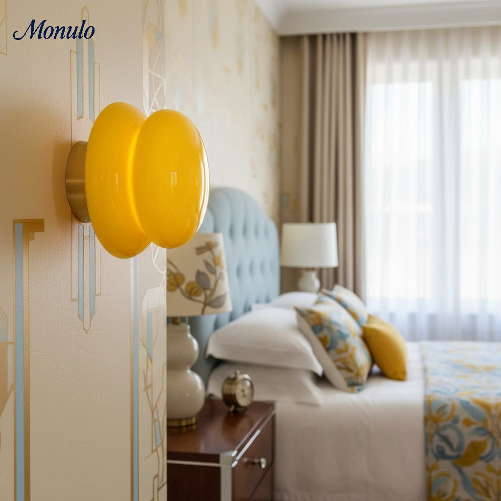 Aplique de pared Coloria Modern Colorful Opal Glass Globe – Ideal para salas de estar y dormitorios