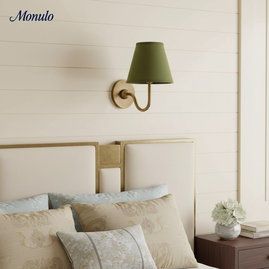 Luvora Fabric Shade Wall Sconce with Drum Shade - Classic Pleated Sconce Light