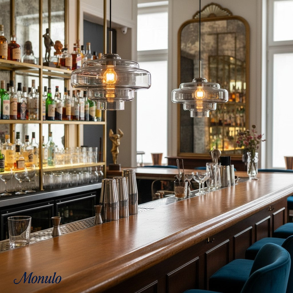 Koloro Colored Glass Shade Pendant Lamp – Adjustable Suspension Modern Interior Lighting Fixture