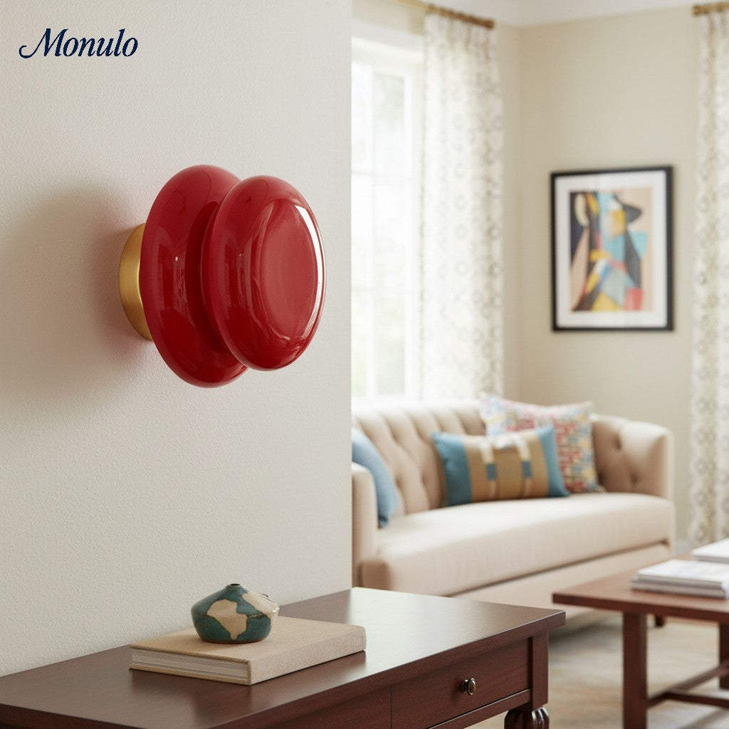 Aplique de pared Coloria Modern Colorful Opal Glass Globe – Ideal para salas de estar y dormitorios