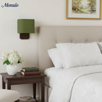 Load image into Gallery viewer, Nolvara Soft Fabric Luxe Metal Fabric Wall Sconce for Bedroom Reading Light
