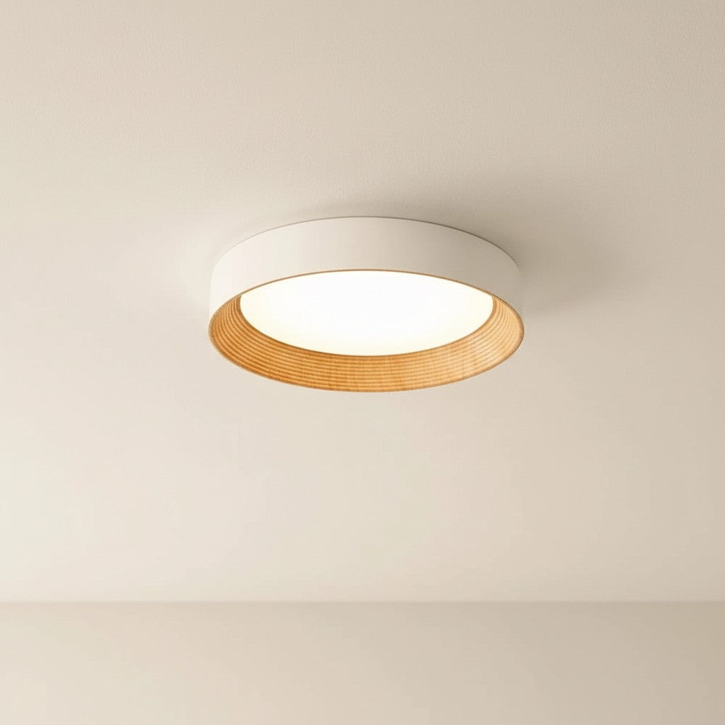 Crelina Minimalist Round Ceiling Light - Slim Low-Profile Ceiling Fixture Perfect for Bedrooms or Apartments