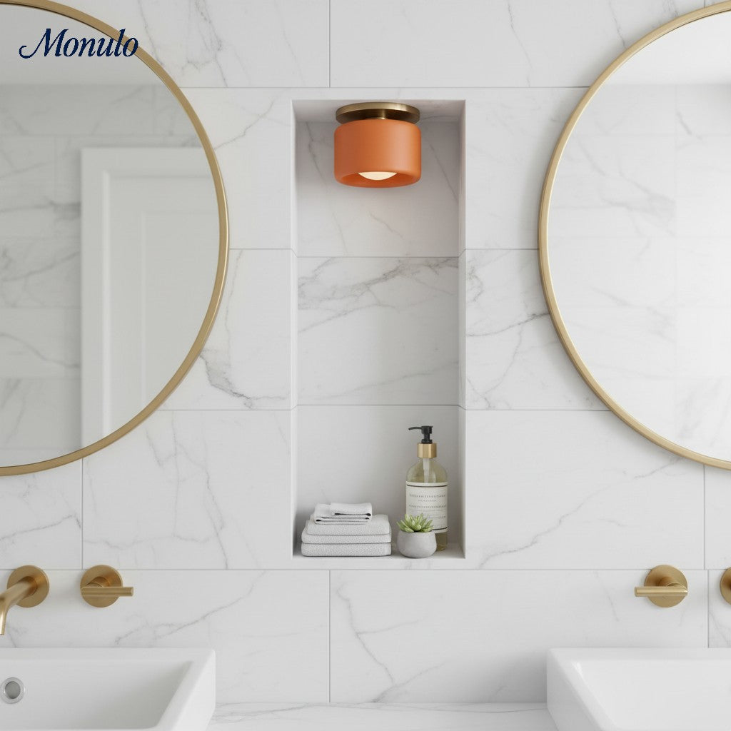 Plafonnier encastré contemporain en porcelaine Cerova – Éclairage d'ambiance doux pour couloirs et bureaux