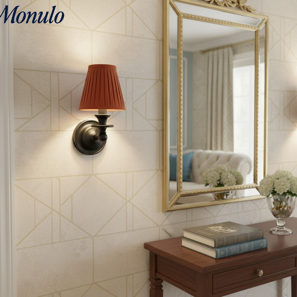 Rowan Drum Shade Wandlampe – Stoff-Wandleuchte für gemütliche Landhausbeleuchtung