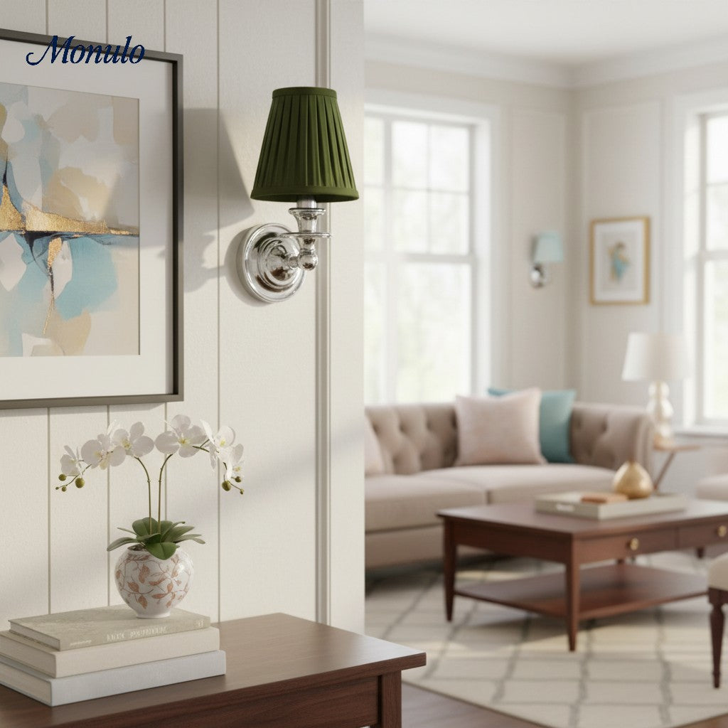 Applique murale Rowan Drum Shade – Applique en tissu pour un éclairage chaleureux de style cottage