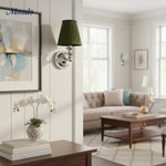 Bild in Gallery-Viewer laden, Rowan Drum Shade Wandlampe – Stoff-Wandleuchte für gemütliche Landhausbeleuchtung