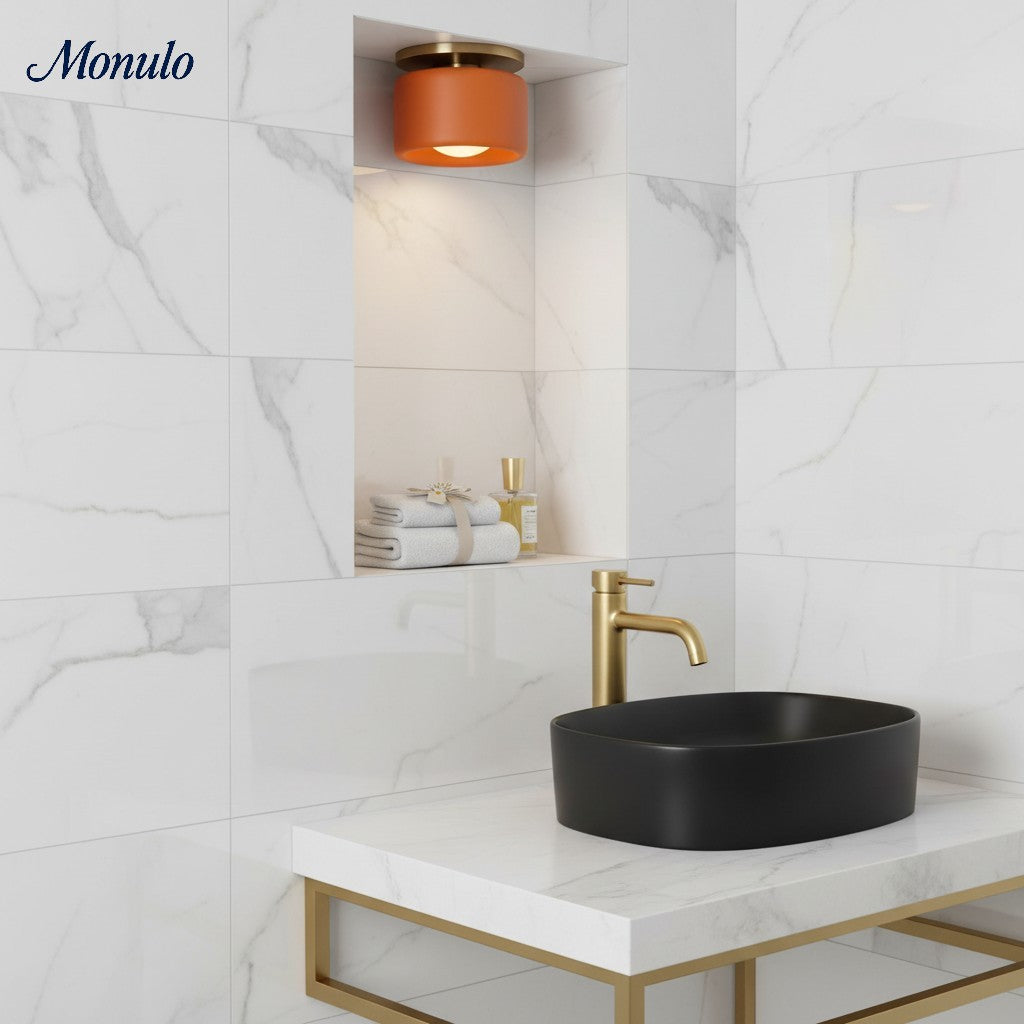 Plafonnier encastré contemporain en porcelaine Cerova – Éclairage d'ambiance doux pour couloirs et bureaux