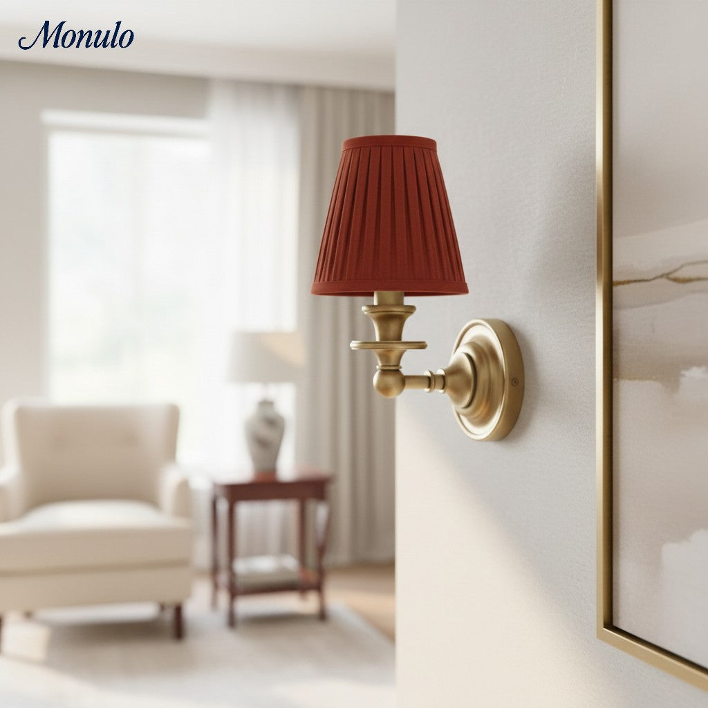 Rowan Drum Shade Wandlampe – Stoff-Wandleuchte für gemütliche Landhausbeleuchtung