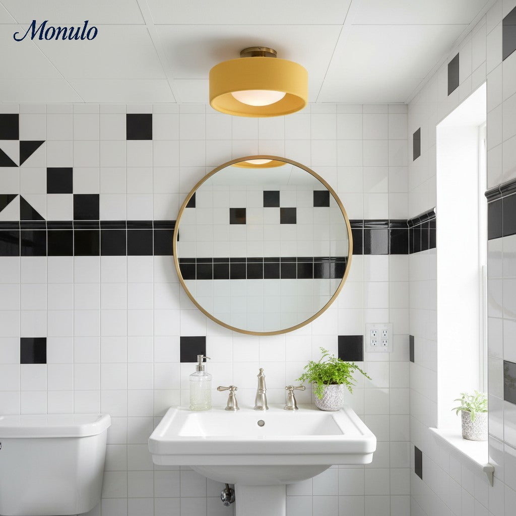 Plafonnier encastré en porcelaine Cerova – Luminaire discret