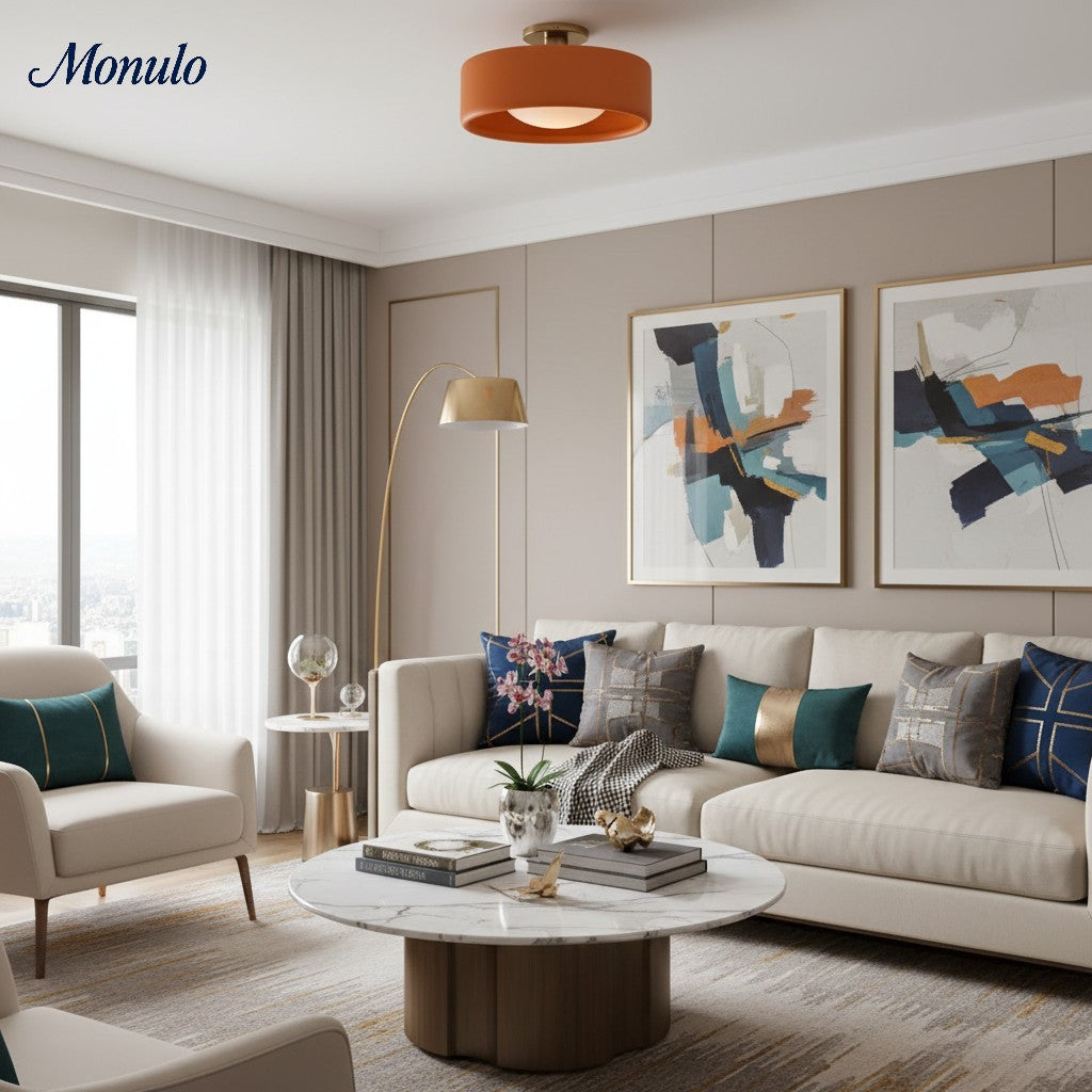 Plafonnier encastré contemporain en porcelaine Cerova – Éclairage d'ambiance doux pour couloirs et bureaux