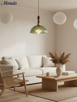 Load image into Gallery viewer, Verdoma Mid Century Modern Textured Glass Hanging Lamp - Vintage Style for Dining Room