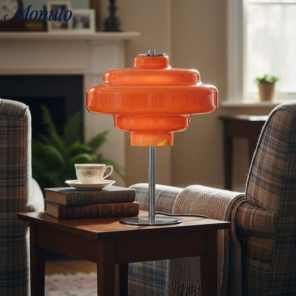 Koloro Glass Table Lamp – Modern Tiered Lamp for Living or Work Spaces