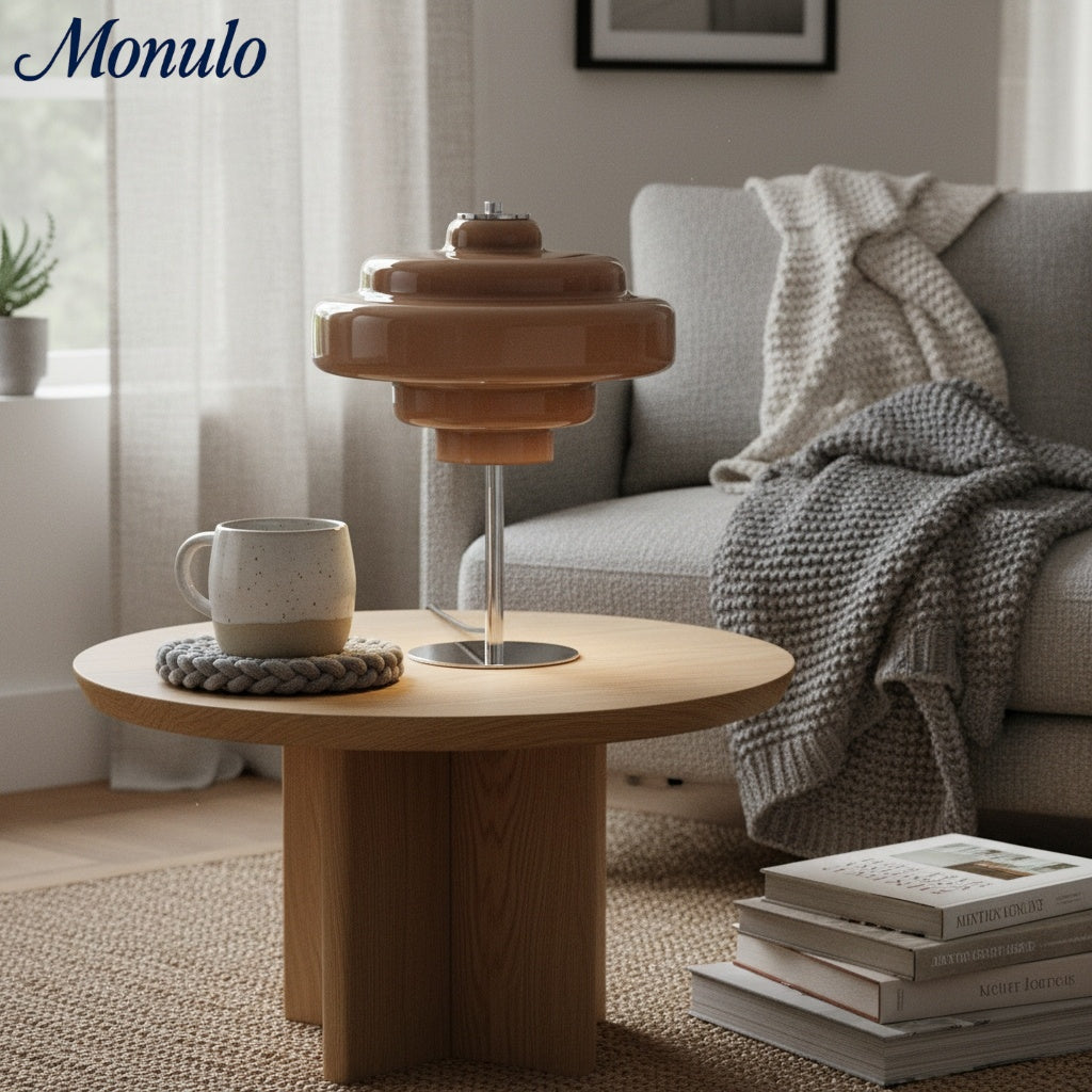 Koloro Glass Table Lamp – Modern Tiered Lamp for Living or Work Spaces