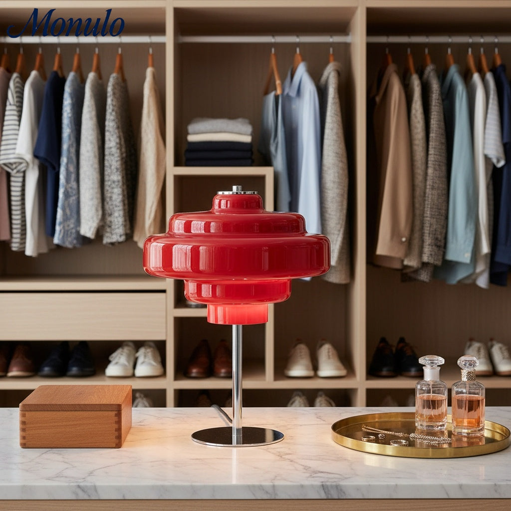 Koloro Glass Table Lamp – Modern Tiered Lamp for Living or Work Spaces