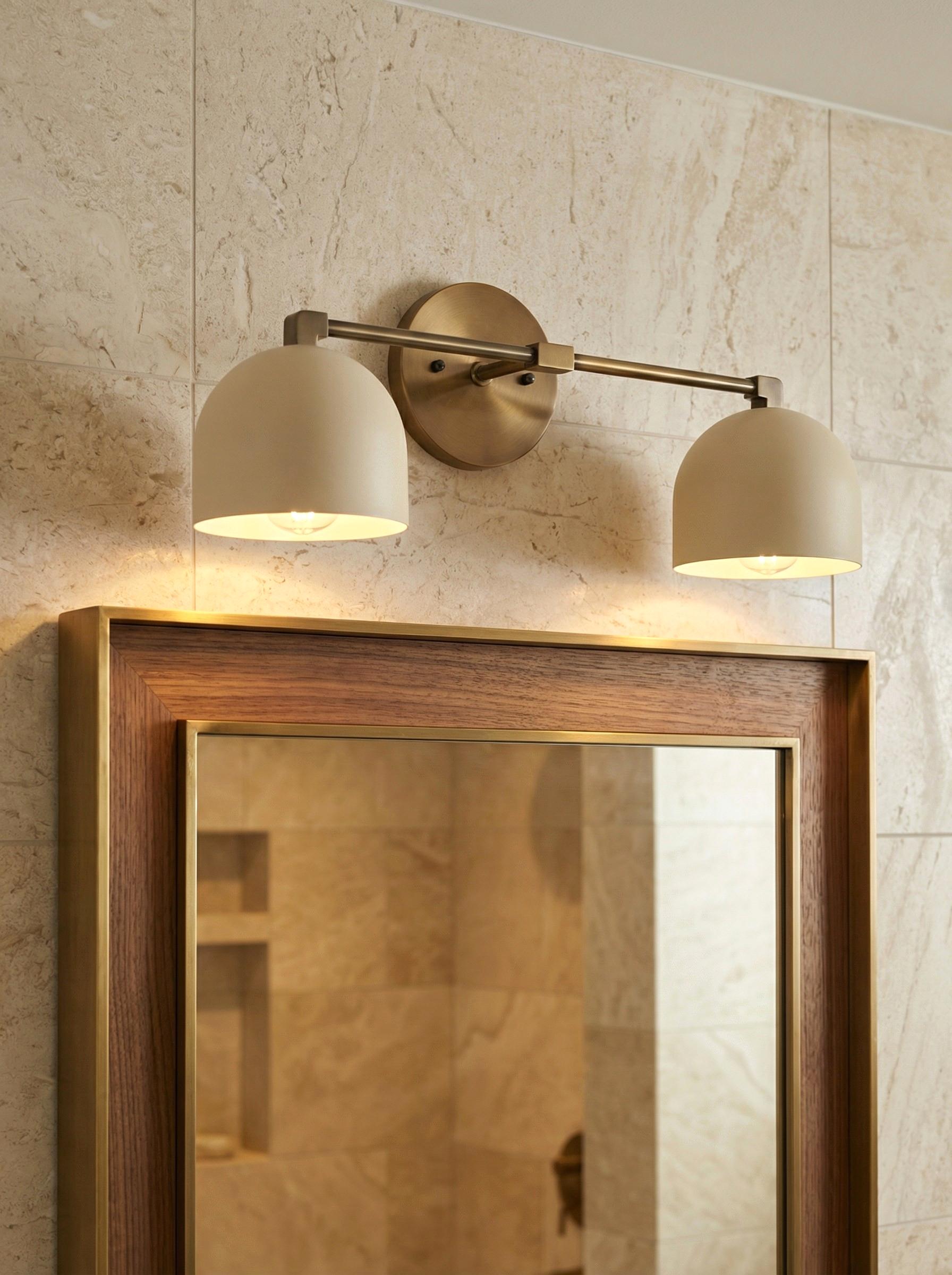 Metio Dome Schminkspiegel Wandleuchte – Mid-Century Leuchte für Badezimmer