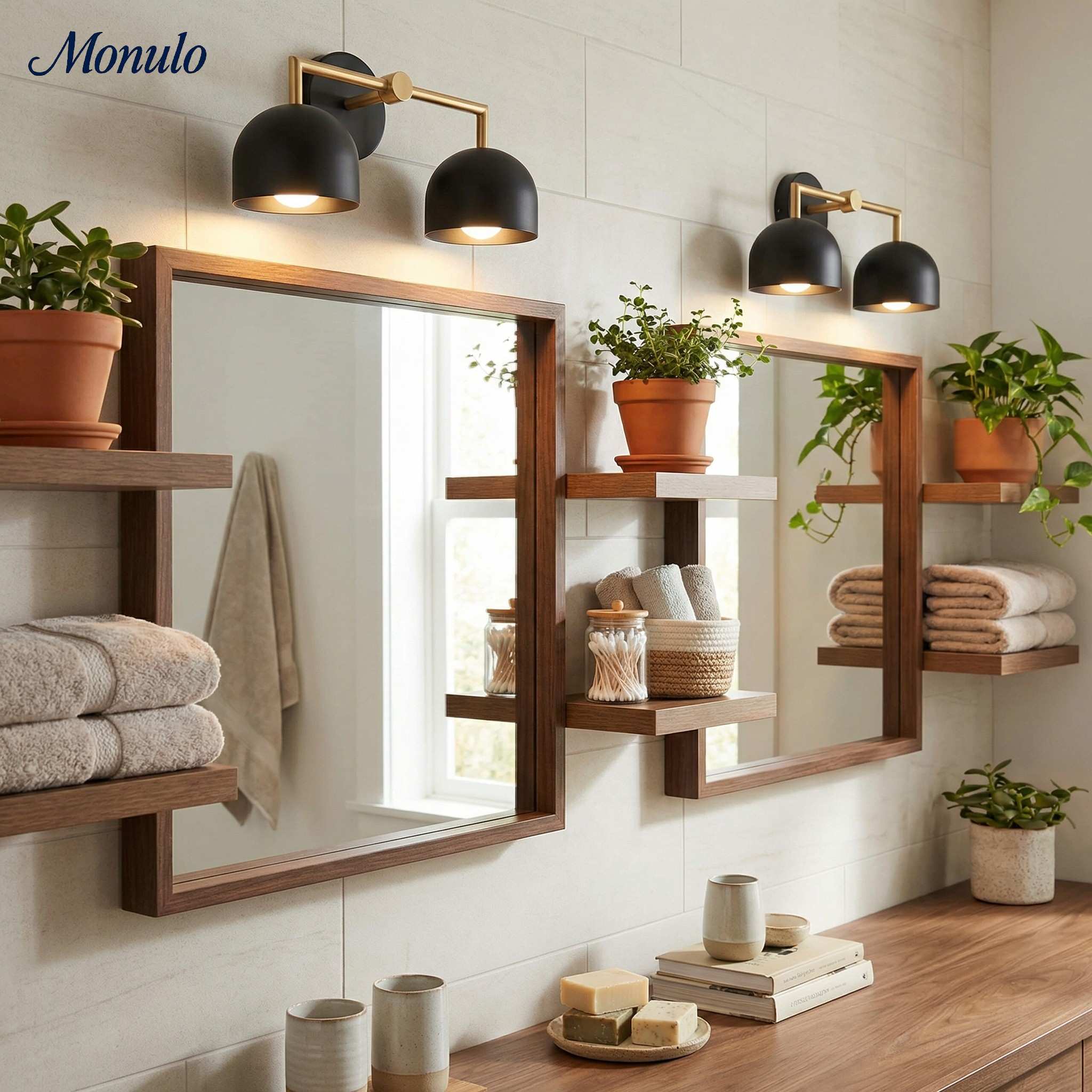 Bauernhaus-Wandlampe für das Waschbecken – Rustikale, bunte Badezimmer-Waschtischleuchte