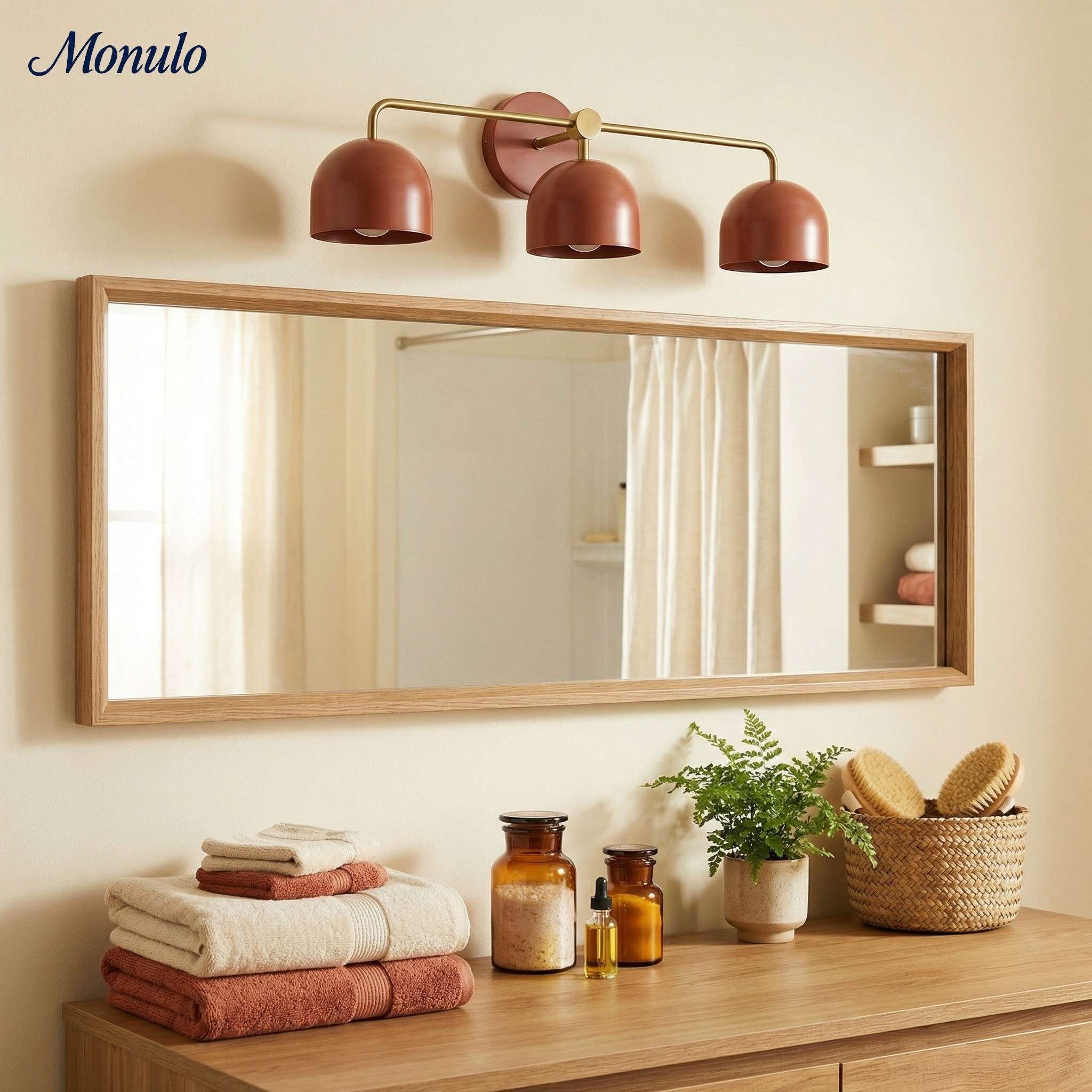 Bauernhaus-Wandlampe für das Waschbecken – Rustikale, bunte Badezimmer-Waschtischleuchte