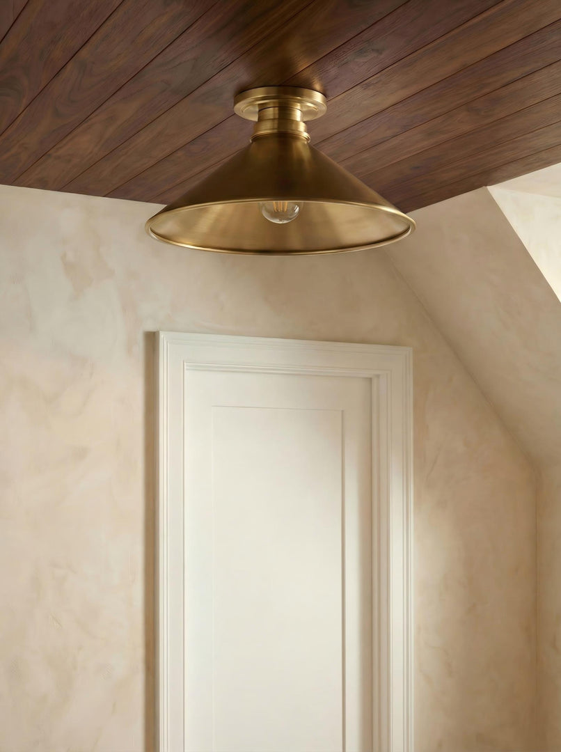 Aurenza Modern Industrial Flush Mount: Elegante lámpara de techo para interiores residenciales