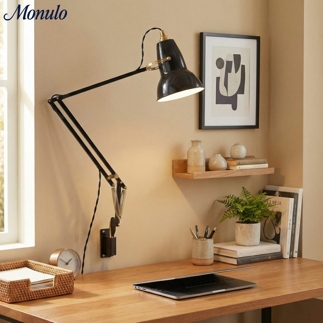 Modryx Schlanke Verstellbare Wandlampe mit Arm – Akzentbeleuchtung für Büro und Lesen