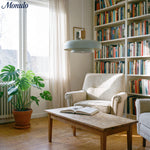 Cargar imagen en el visor de la Galería, Lámpara colgante moderna minimalista de acabado en madera en capas Oribela para islas y vestíbulos