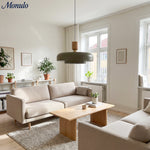 Cargar imagen en el visor de la Galería, Lámpara colgante moderna minimalista de acabado en madera en capas Oribela para islas y vestíbulos